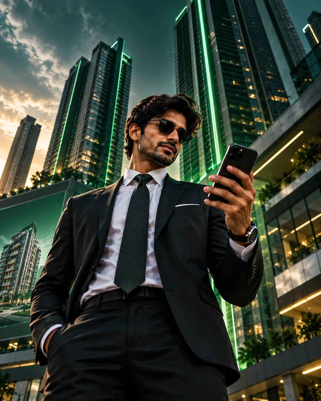 Real estate agent closing property deals with Sahyak CRM on mobile
