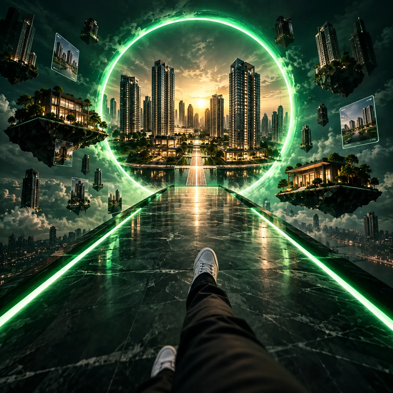Futuristic portal representing continuous real estate innovation