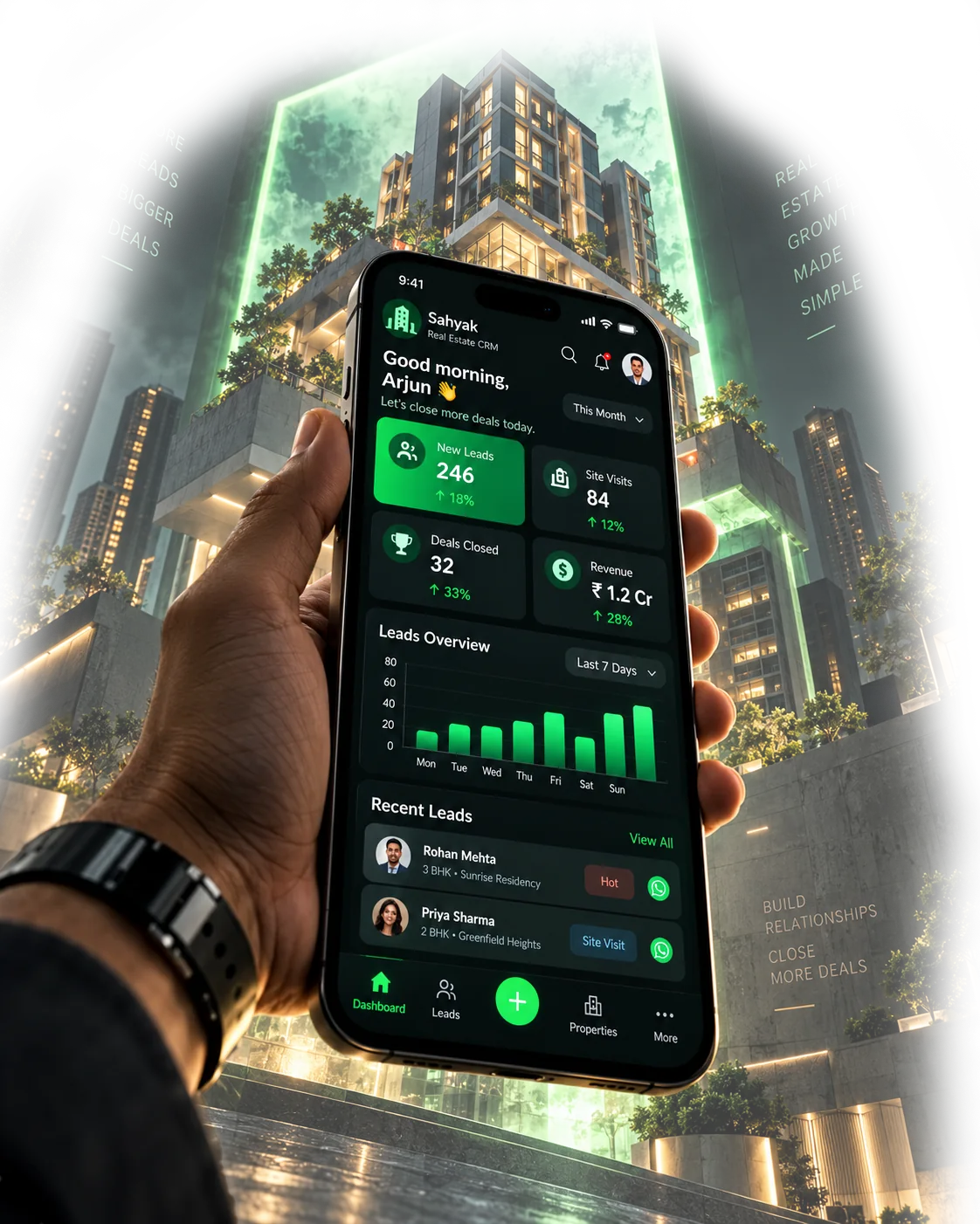 Sahyak CRM Multi-Tower Property Developer Project Command Center