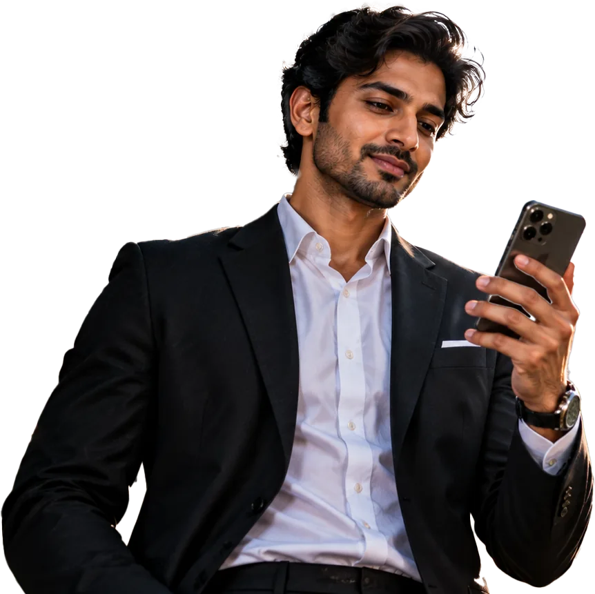 Real estate agent scheduling client property viewings on mobile phone